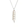 Evesaddiction Peas In A Pod Pearl Necklace - Silver / 5 In White