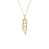 Evesaddiction Peas In A Pod Pearl Necklace In Gold