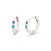 Evesaddiction Personalized Birthstone Huggie Earrings In Metallic