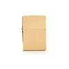 Evesaddiction Personalized Plain Brushed Brass Zippo Lighter In Gold