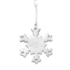 Evesaddiction Personalized Snowflake Engraved Metal Ornament In Metallic