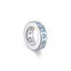 Evesaddiction Petite Birthstone Rondelle Charm - Silver / December In Blue