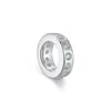 Evesaddiction Petite Birthstone Rondelle Charm - Silver / March In Gray