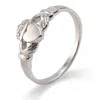 Evesaddiction Petite Sterling Silver Irish Claddagh Ring In Silver