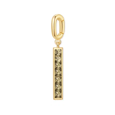 Evesaddiction Petite Stick Birthstone Charm - Gold / August