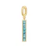 Evesaddiction Petite Stick Birthstone Charm - Gold / December In Blue