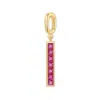 Evesaddiction Petite Stick Birthstone Charm - Gold / July In Pink