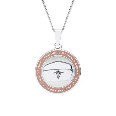 Evesaddiction Pink Nurse's Prayer Pendant