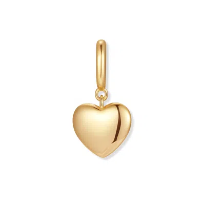 Evesaddiction Puffy Heart Charm In Gold