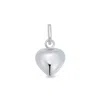 Evesaddiction Puffy Heart Hinge Charm - Silver In Metallic