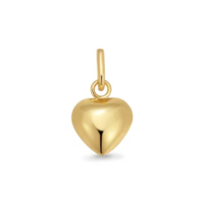 Evesaddiction Puffy Heart Hinge Charm In Gold
