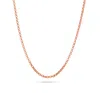 Evesaddiction Rose Gold Steel Rolo Chain In Red
