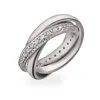 Evesaddiction Russian Wedding Ring With Cz Band In Metallic