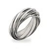 Evesaddiction Seven Band Sterling Silver Rolling Ring In Silver
