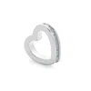 Evesaddiction Silver December Eternity Heart Charm In Silver