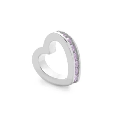 Evesaddiction Silver February Eternity Heart Charm