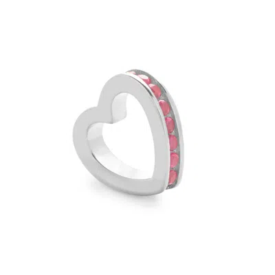 Evesaddiction Silver July Eternity Heart Charm