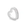Evesaddiction Silver June  Eternity Heart Charm In Silver