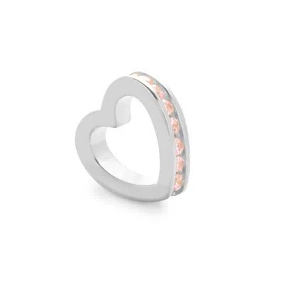 Evesaddiction Silver October Eternity Heart Charm