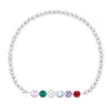 Evesaddiction Six Stone Bezel Set Birthstone Bead Bracelet In Multi
