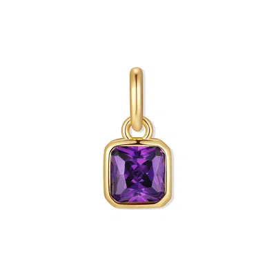Evesaddiction Square Bezel Birthstone Charm
