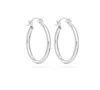 Evesaddiction Stainless Steel 1" Tube Style Hoop Earrings In Metallic