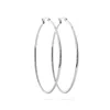 Evesaddiction Stainless Steel 2" Tube Style Hoop Earrings In Metallic