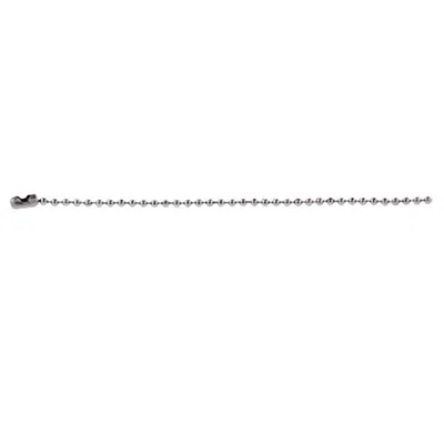Evesaddiction Stainless Steel 3" Beaded Chain In Silver