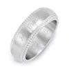 Evesaddiction Stainless Steel Band With Milgrain Edging In Transparent