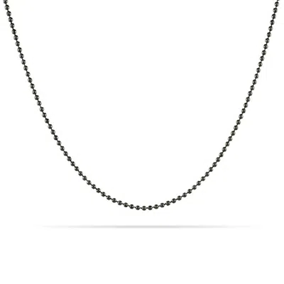 Evesaddiction Stainless Steel Bead Chain In Black