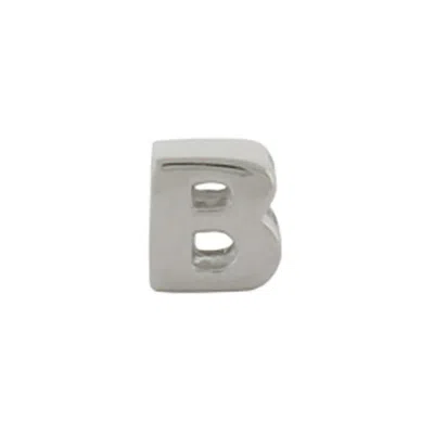 Evesaddiction Sterling Silver Alphabead Letter B