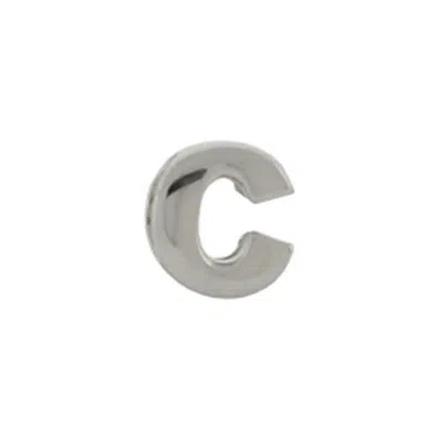 Evesaddiction Sterling Silver Alphabead Letter C In Gray