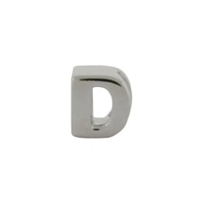 Evesaddiction Sterling Silver Alphabead Letter D In Gray