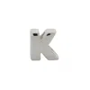 Evesaddiction Sterling Silver Alphabead Letter K In Gray