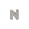 Evesaddiction Sterling Silver Alphabead Letter N In Gray