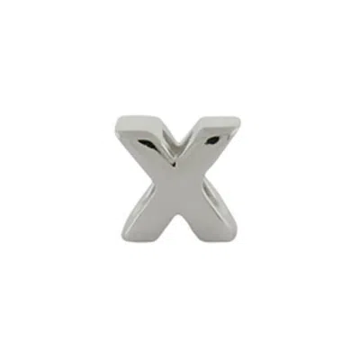 Evesaddiction Sterling Silver Alphabead Letter X