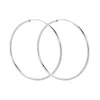 Evesaddiction Sterling Silver Continuous Hoop Earrings - 1.75 Inch In Silver