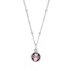 Evesaddiction Sterling Silver Custom Gemstone Pendant - February [amethyst] In Metallic