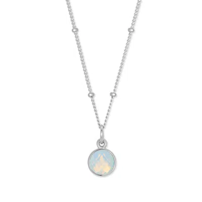 Evesaddiction Sterling Silver Custom Gemstone Pendant - June [moonstone] In Metallic