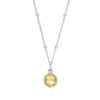 Evesaddiction Sterling Silver Custom Gemstone Pendant - November [citrine] In Metallic