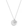 Evesaddiction Sterling Silver Disc Engravable Pet Charm Necklace In Silver