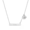 Evesaddiction Sterling Silver Engravable Bar Pet Charm Necklace In Silver