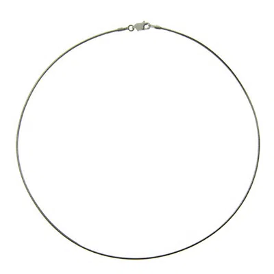 Evesaddiction Sterling Silver Omega Necklace In Metallic