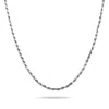 Evesaddiction Sterling Silver Rhodium Rope Chain In Silver