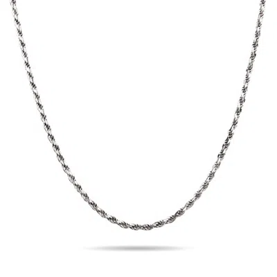 Evesaddiction Sterling Silver Rhodium Rope Chain