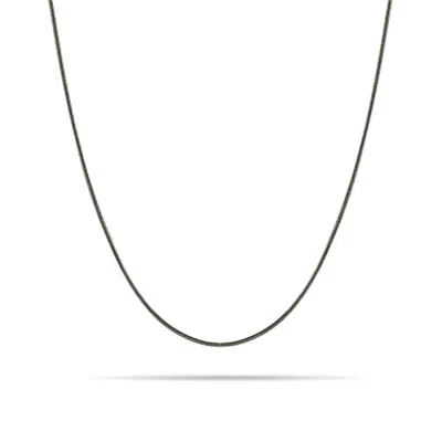 Evesaddiction Sterling Silver Rhodium Snake Chain In Blue
