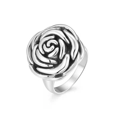 Evesaddiction Sterling Silver Rose Ring - 8