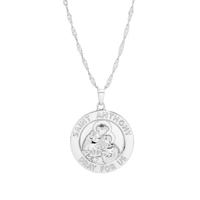 Evesaddiction Sterling Silver Saint Anthony Necklace