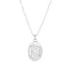 Evesaddiction Sterling Silver Saint Michael Necklace In Metallic