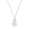 Evesaddiction Sterling Silver Script Initial Pendant In Metallic